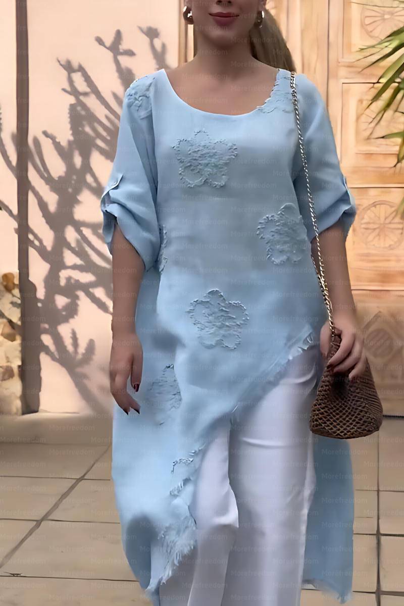 ⏰ LAST DAY SAVE 50%🔥Women's vacation and leisure asymmetrical jacquard top