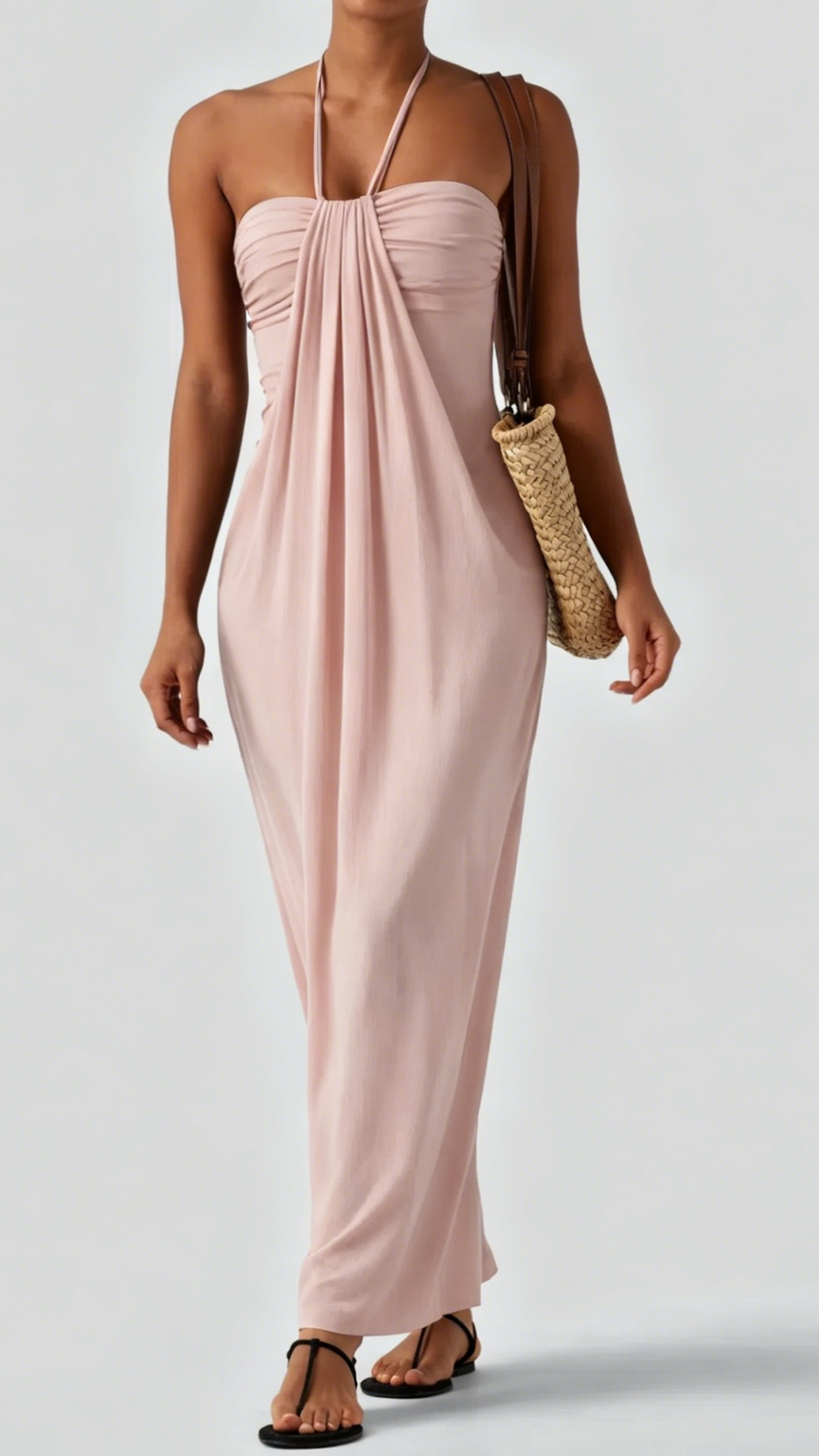 Women's Halter-Neck Backless Maxi Dress