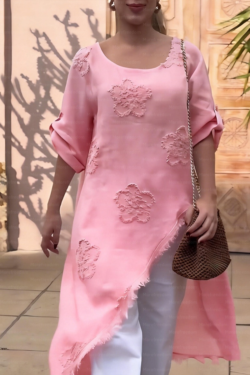 ⏰ LAST DAY SAVE 50%🔥Women's vacation and leisure asymmetrical jacquard top