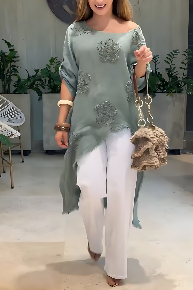 ⏰ LAST DAY SAVE 50%🔥Women's vacation and leisure asymmetrical jacquard top