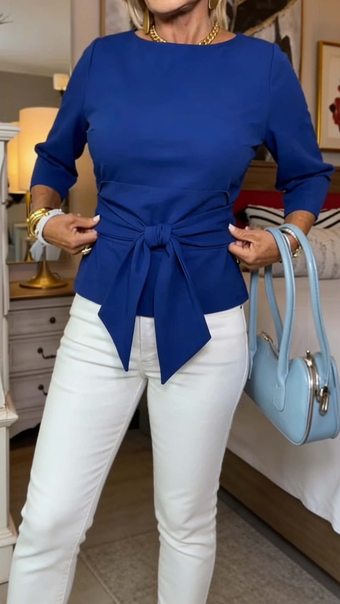 Casual Tie-up Cotton T-shirt