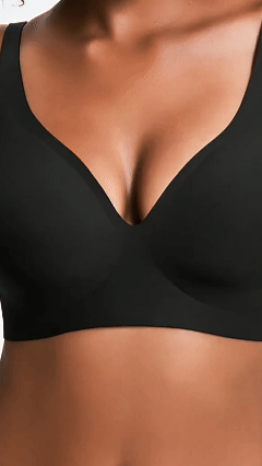 🎁 🔥Womens Comfortable Wireless Bras Push Up Bralettes Seamless Tshirts Bras Deep V Everyday Bras