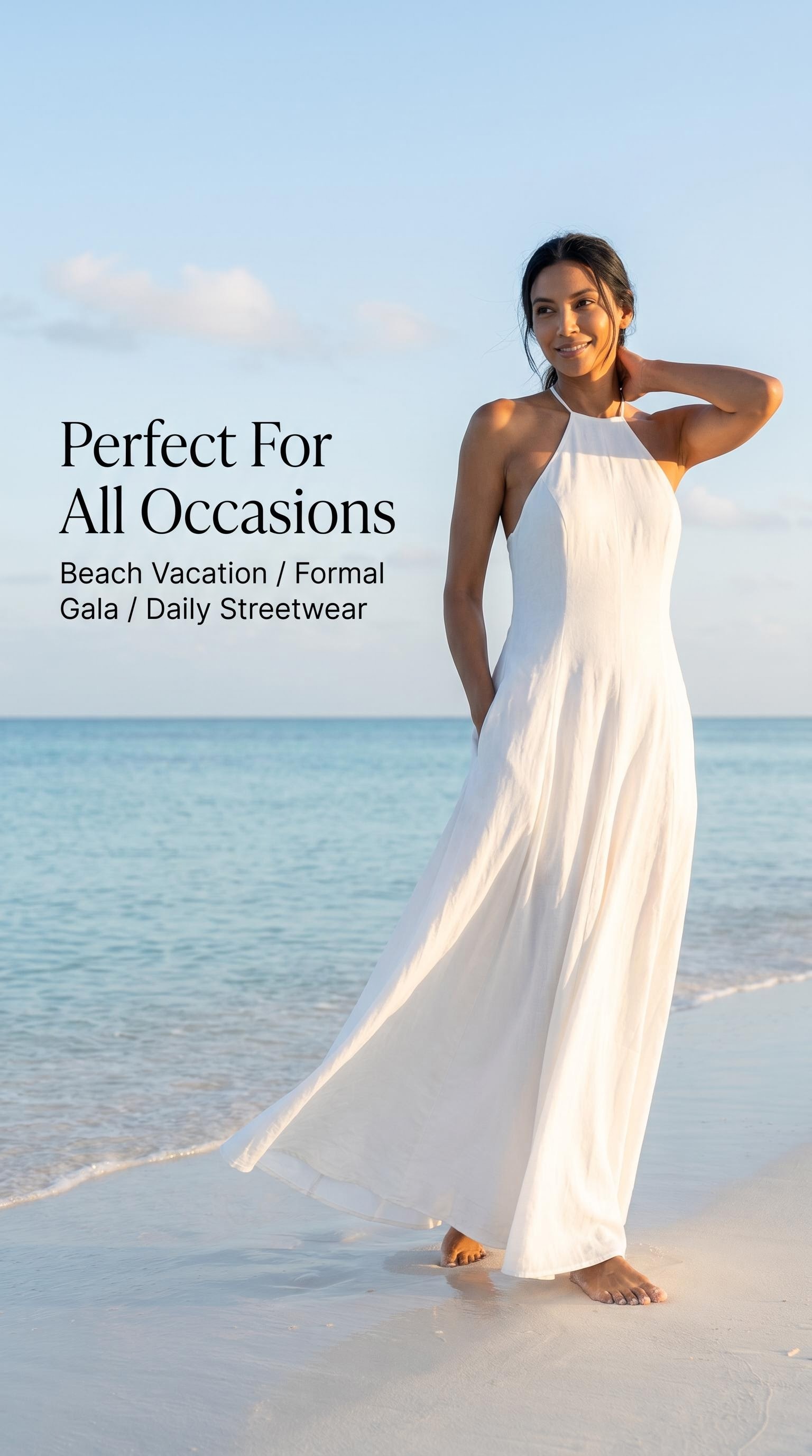 🔥 $44.99 Limited-time offer— – Women’s Elegant A-Line Maxi Dress | Slim Waist Summer Style99