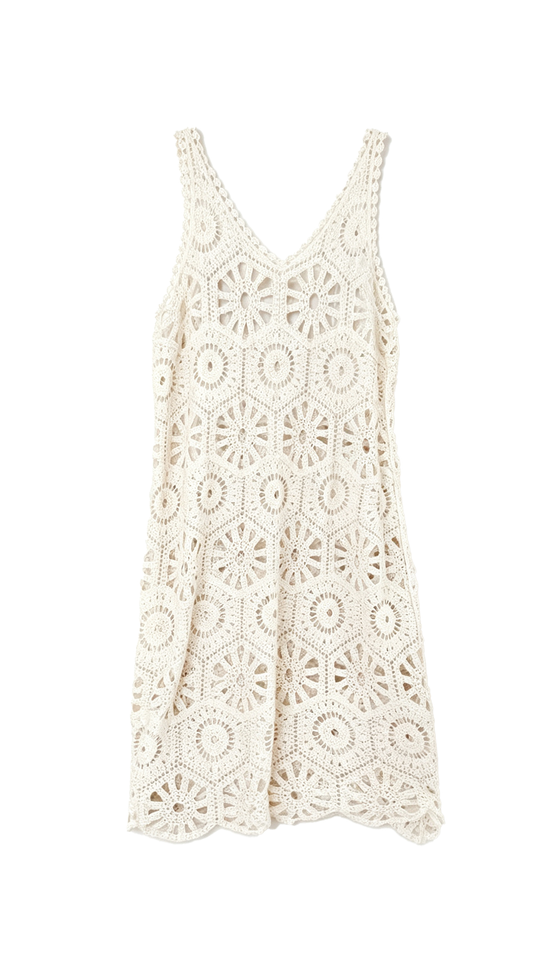 White hollow out crochet knit dress women sleeveless lace mini dress beach cover up product detail