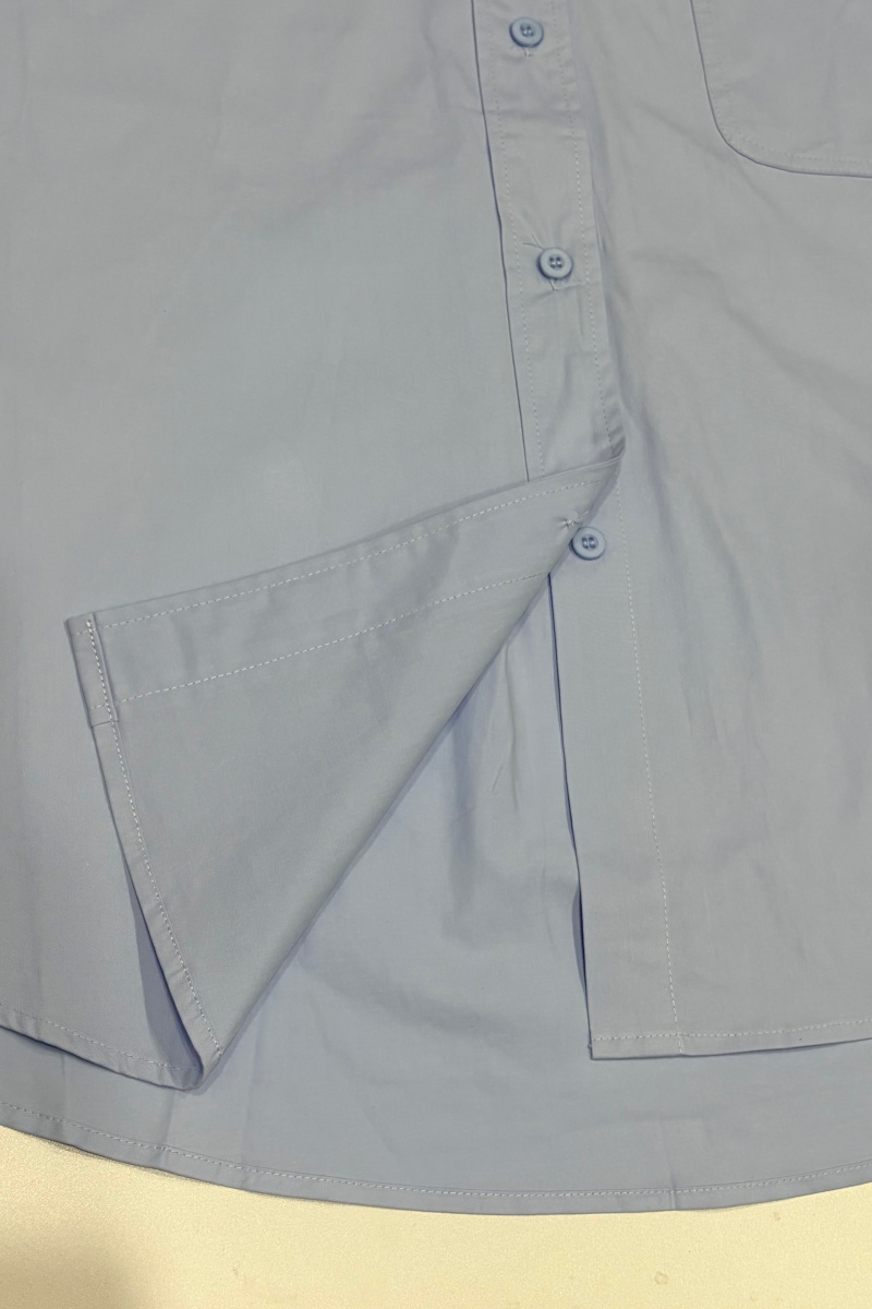 Women's Elegant & Versatile Blue Commuter Shirt with Pockets