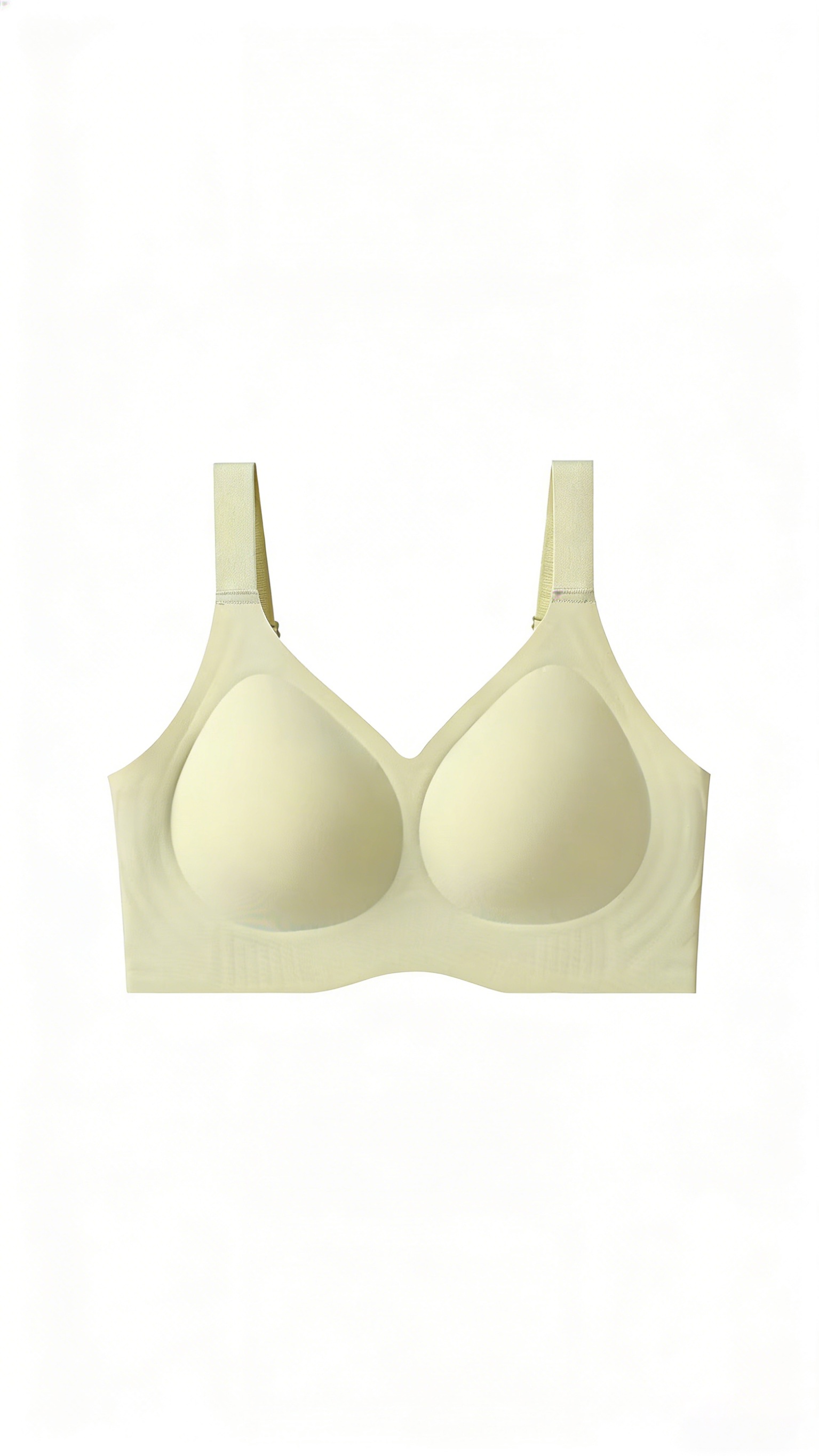 Women's Thin Seamless Bra for Larger Busts Minimizing Lifting and Gathering Support to Prevent Sagging and Smooth Side Bulge