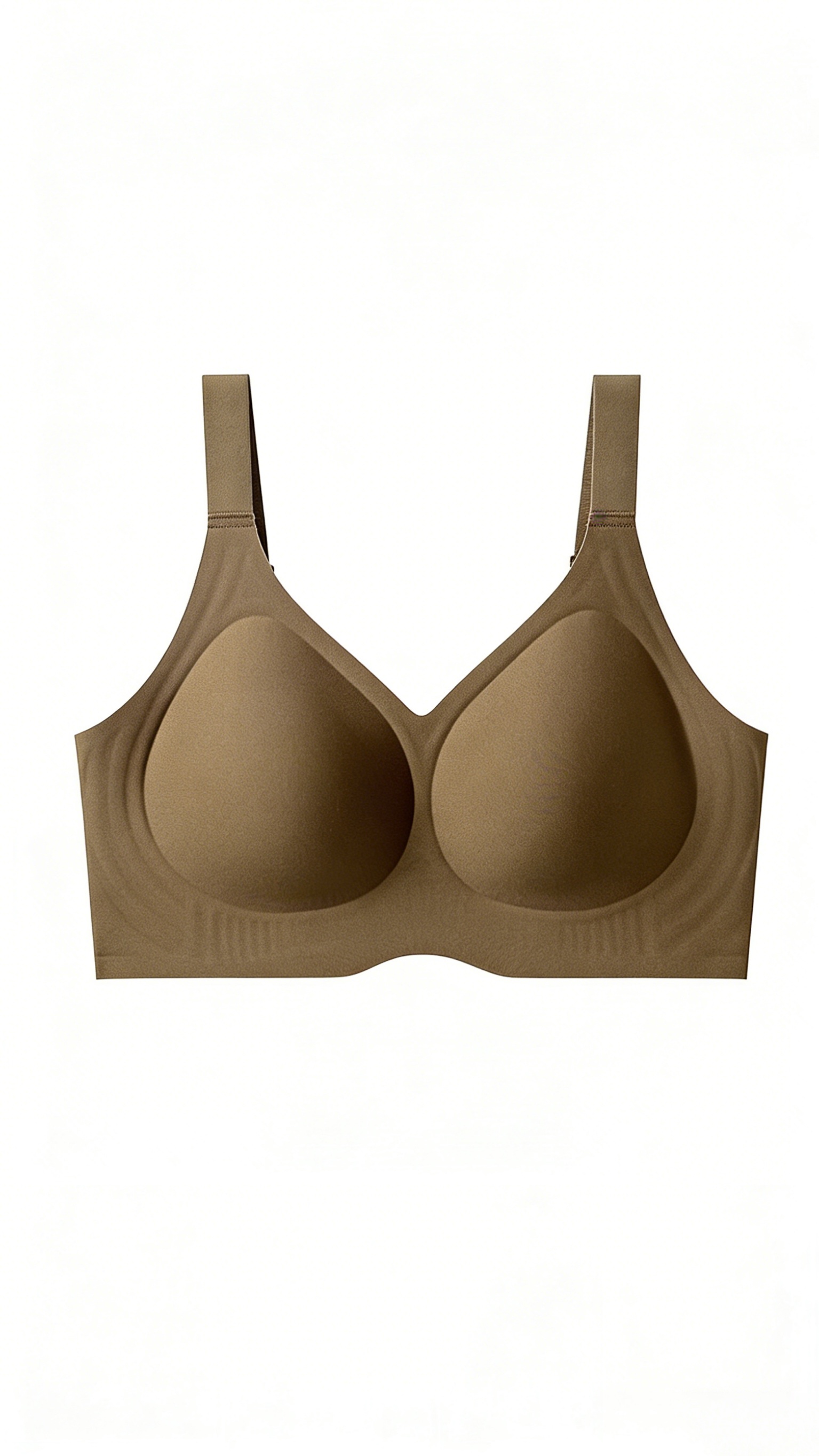 Women's Thin Seamless Bra for Larger Busts Minimizing Lifting and Gathering Support to Prevent Sagging and Smooth Side Bulge