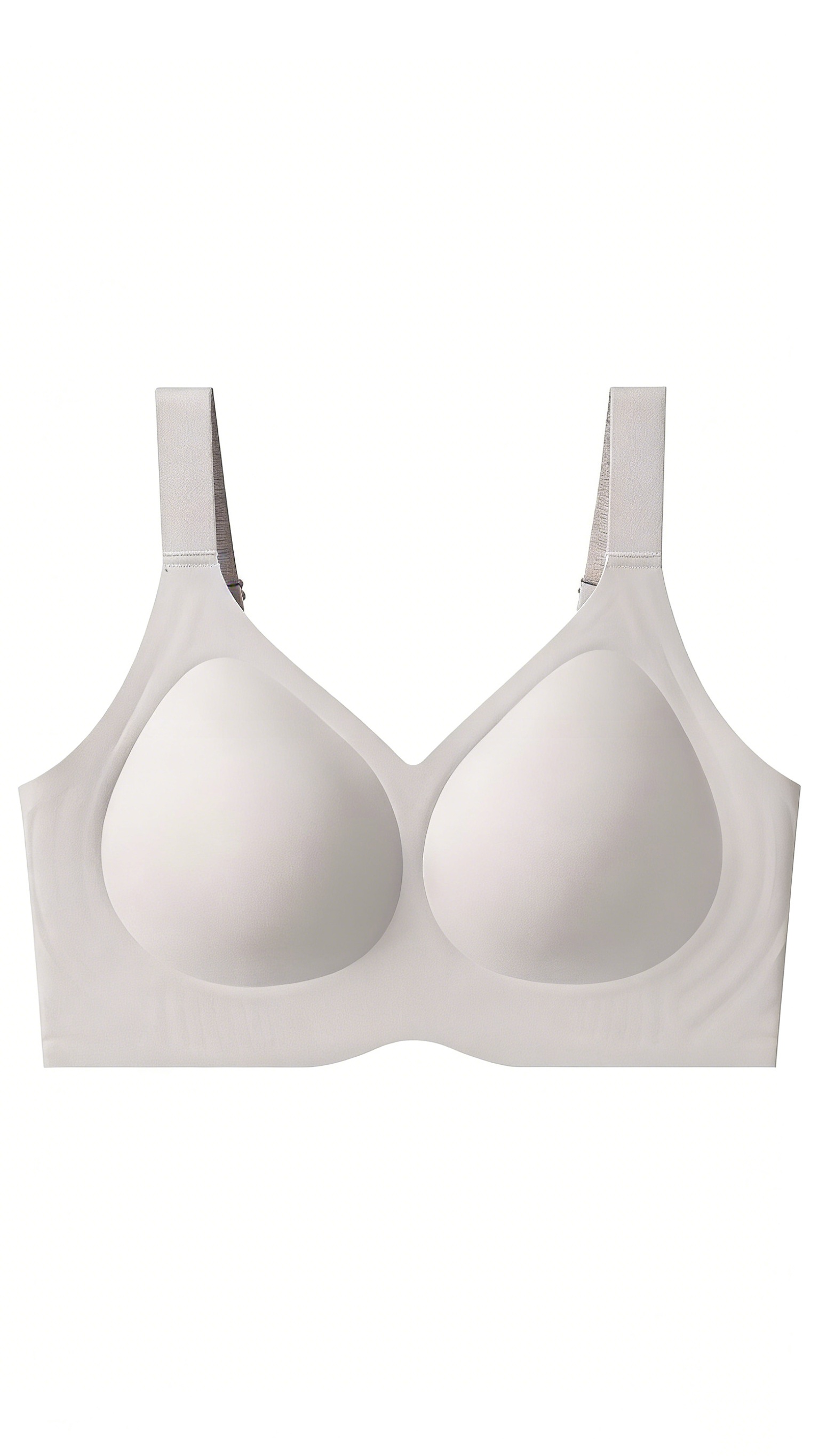 Women's Thin Seamless Bra for Larger Busts Minimizing Lifting and Gathering Support to Prevent Sagging and Smooth Side Bulge