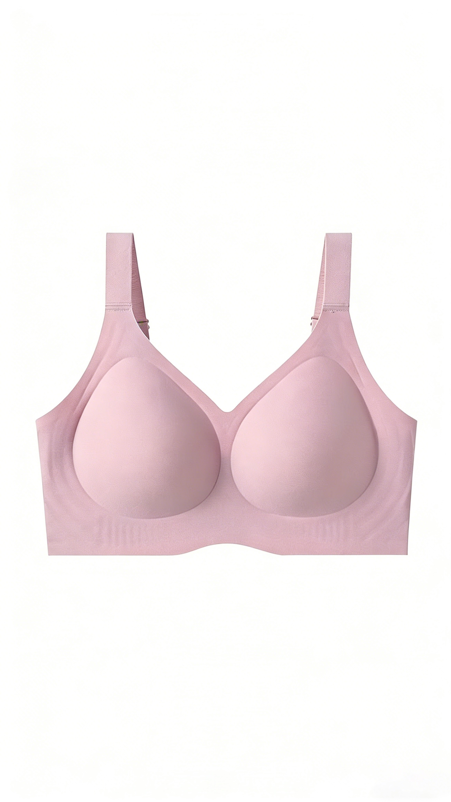 Women's Thin Seamless Bra for Larger Busts Minimizing Lifting and Gathering Support to Prevent Sagging and Smooth Side Bulge