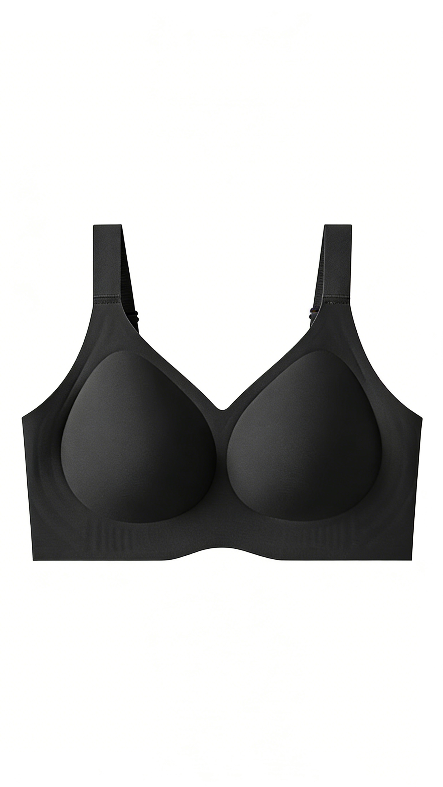 Women's Thin Seamless Bra for Larger Busts Minimizing Lifting and Gathering Support to Prevent Sagging and Smooth Side Bulge