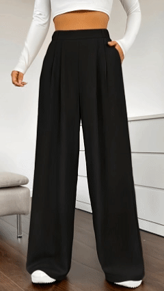 ⏰ LAST DAY SAVE 50%🔥Women's casual loose wide-leg pants, high-waisted straight-leg trousers with excellent drape.