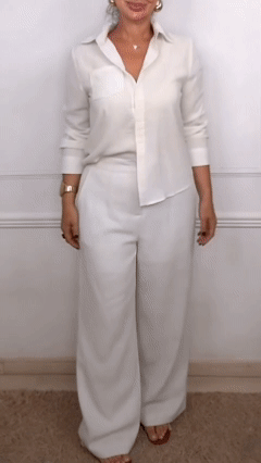 Women's casual solid-color two-piece set for vacation.