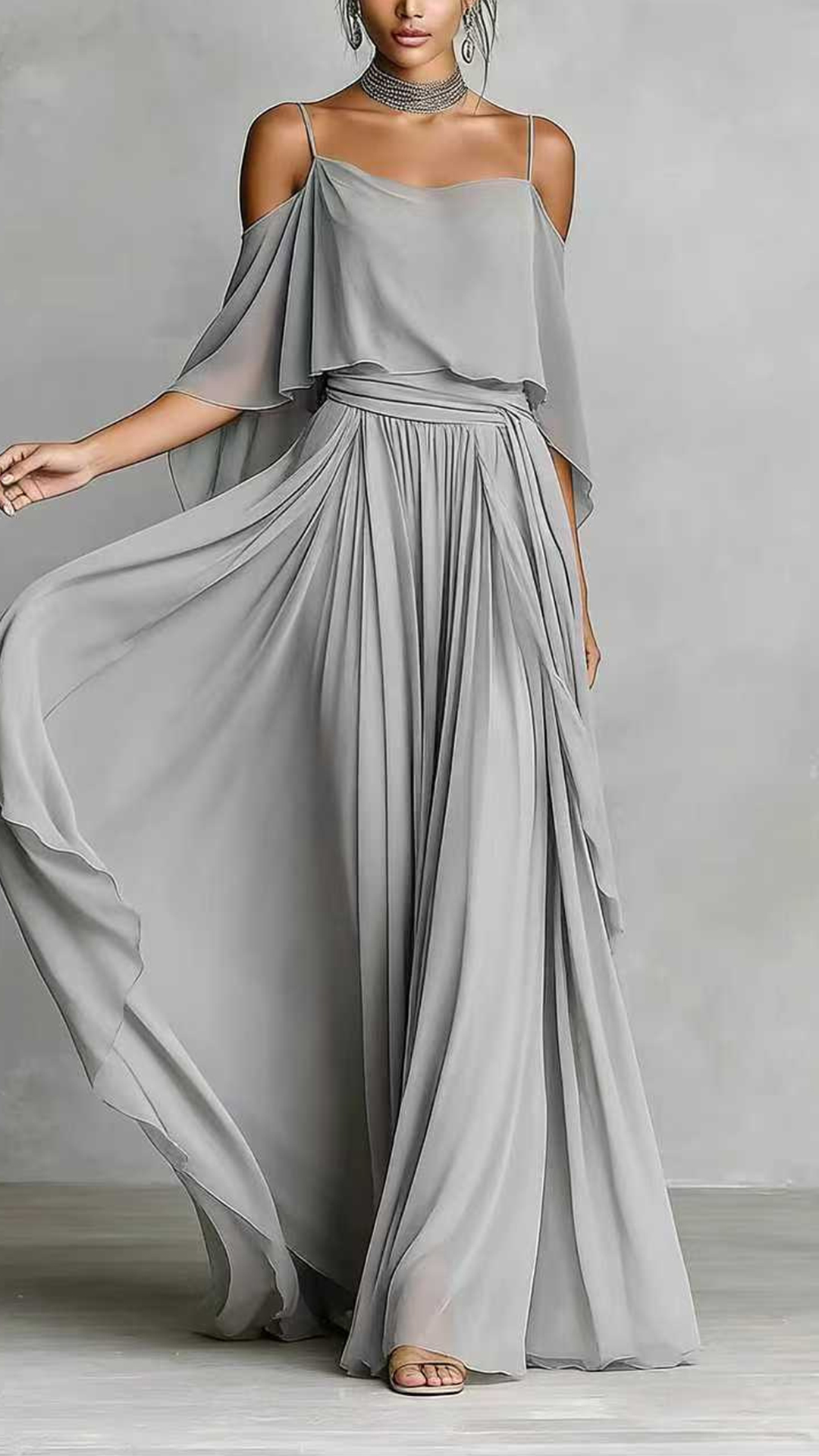 Women's Solid-Color Simple Camisole & Cardigan Two-Piece Set