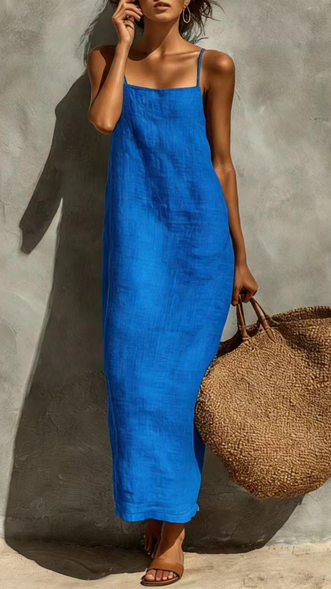 2026 European And American Cross-Border New Style Suspender Square Neck Design Classic Bohemian Resort Style Dress