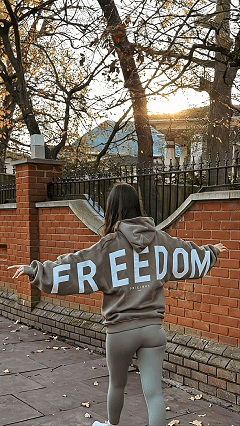 Women's Pullover Hoodie Sweatshirt Graphic Letter Casual Long Sleeve Hooded