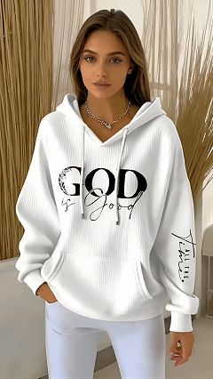 Women's Pullover Hoodie Sweatshirt Graphic Letter Casual Long Sleeve Hooded Regular Tops Casual Dailywear Sports Blue Black White Pink Spring Fall