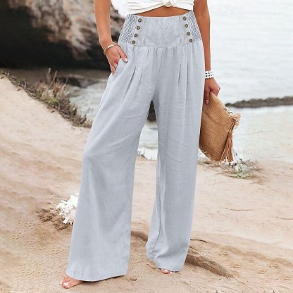 Women's Wide Leg Dress Pants Chinos Vacation Streetwear Casual Full Length Medium Waist Plain