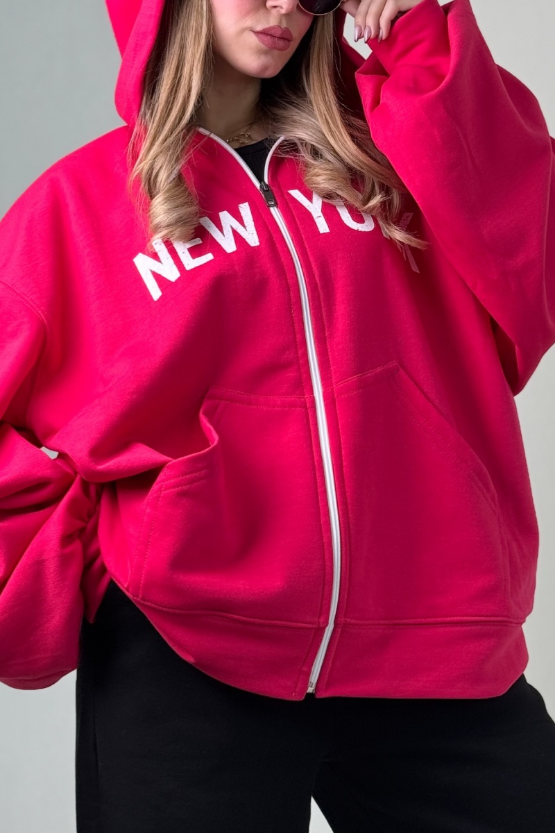 Women's fashionable letter print cardigan hoodie jacket