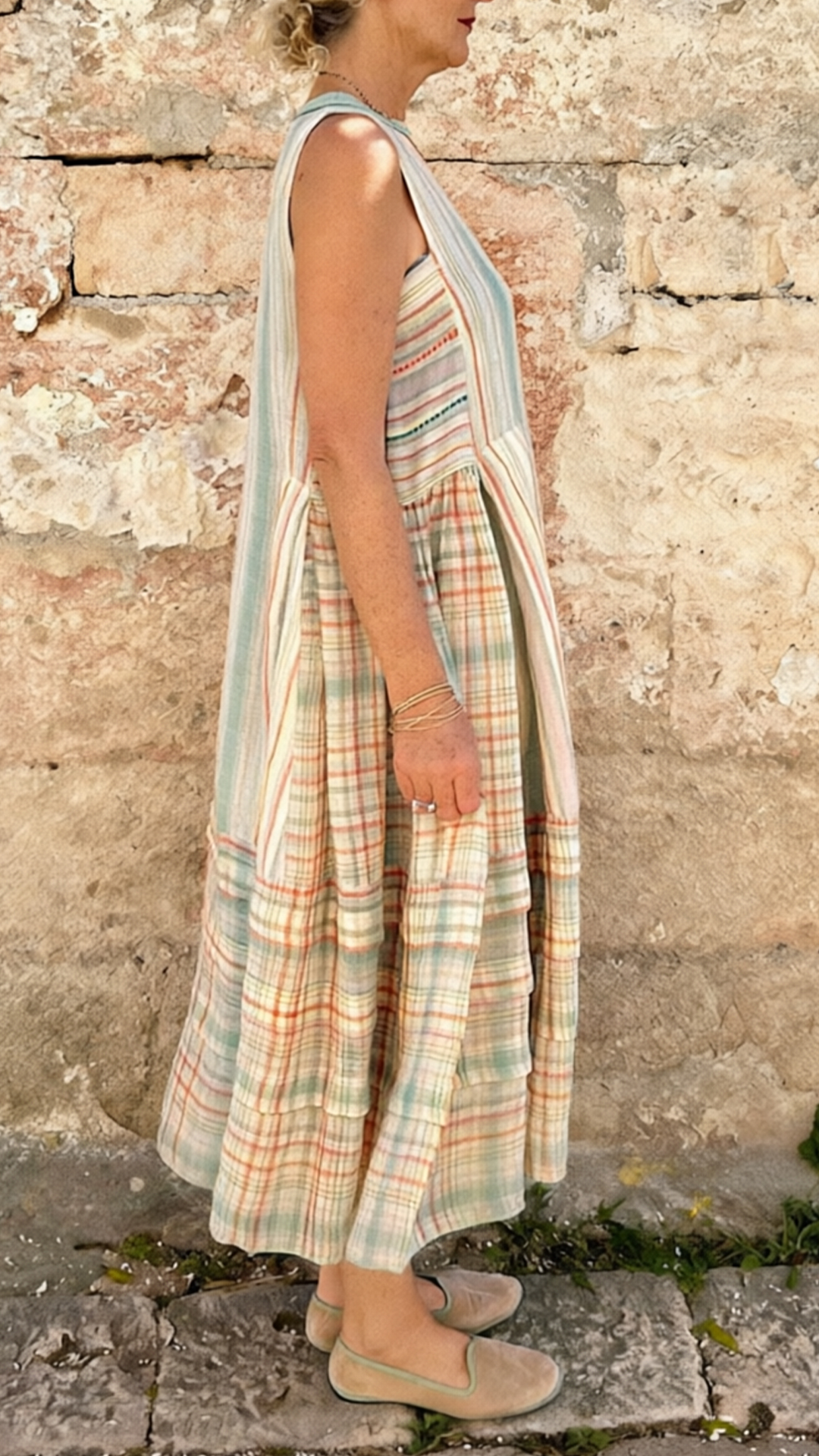 In Stock Amazon 2024 New Summer Style European And American Cross-Border Foreign Trade Women'S Fashionable Round Neck Sleeveless Large Swing Dress