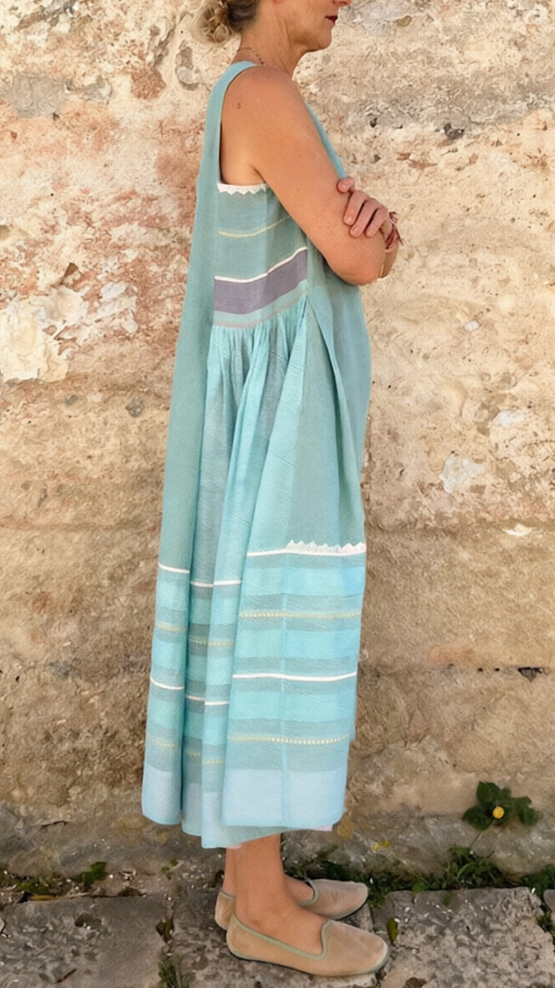 In Stock Amazon 2024 New Summer Style European And American Cross-Border Foreign Trade Women'S Fashionable Round Neck Sleeveless Large Swing Dress