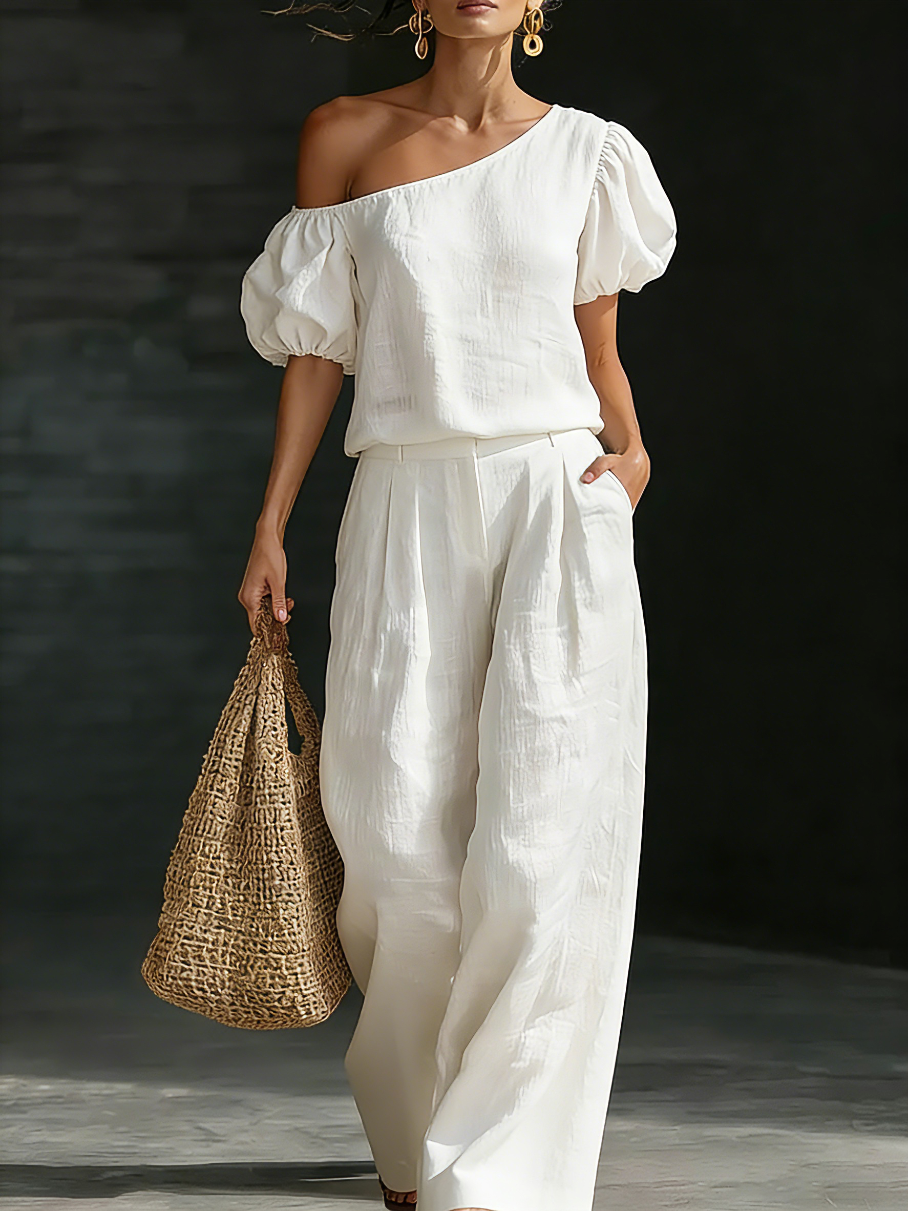 [Copy]Plus Size Friendly New Arrivals🔥 Women's Casual Cozy Minimalist Linen Two-piece Set