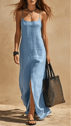 Women's Simple Sleeveless Spaghetti Strap Dress