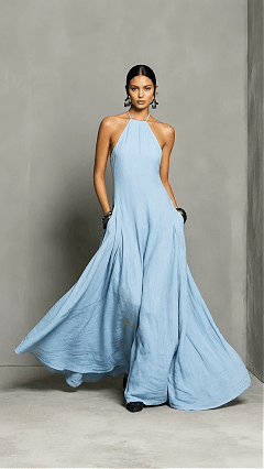 alt=“2026 Spring Linen-Blend Off-Shoulder A-Line Maxi Dress - Retro Literary Travel Style, Available in a variety of colors”