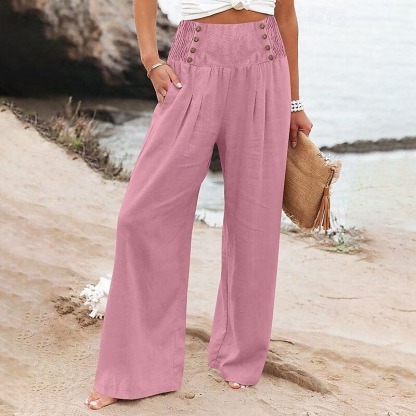 Women's Wide Leg Dress Pants Chinos Vacation Streetwear Casual Full Length Medium Waist Plain