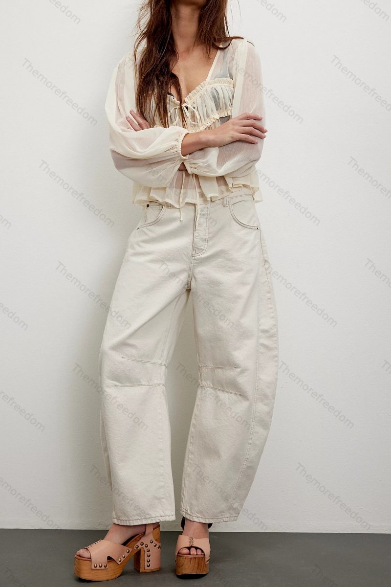 Retro banana-shaped harem jeans for women loose-fitting slimming casual dad-style carrot-leg trousers
