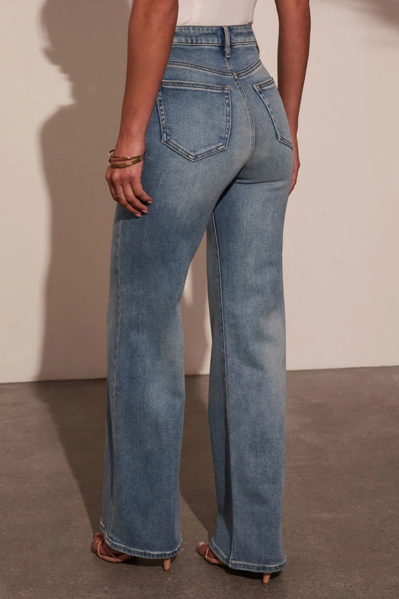 Women's simple and versatile casual denim jeans