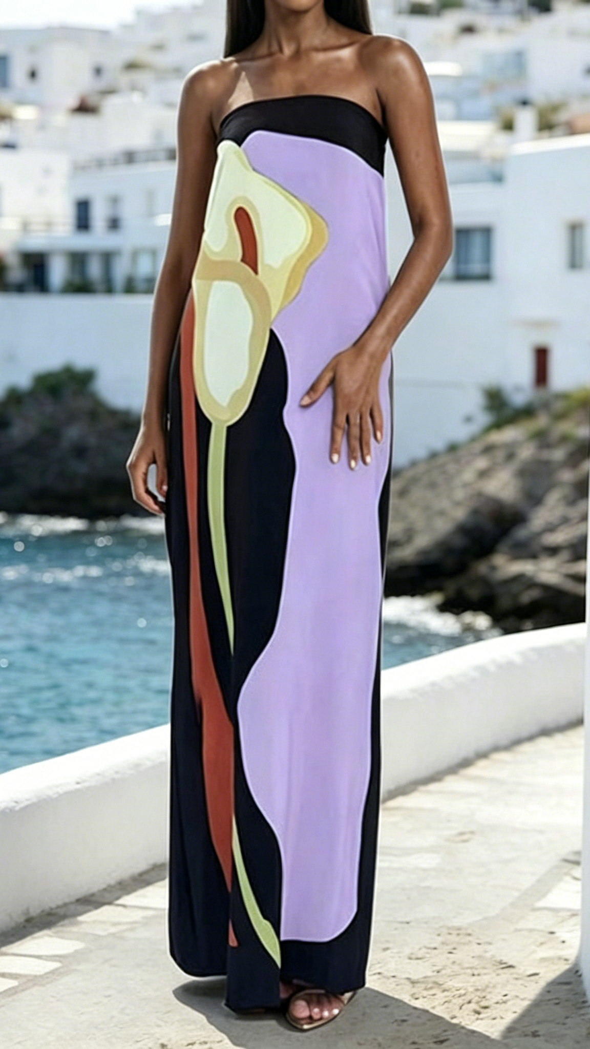 Women's Fashion Off-Shoulder Strapless Printed Dress — Sexy Backless Style