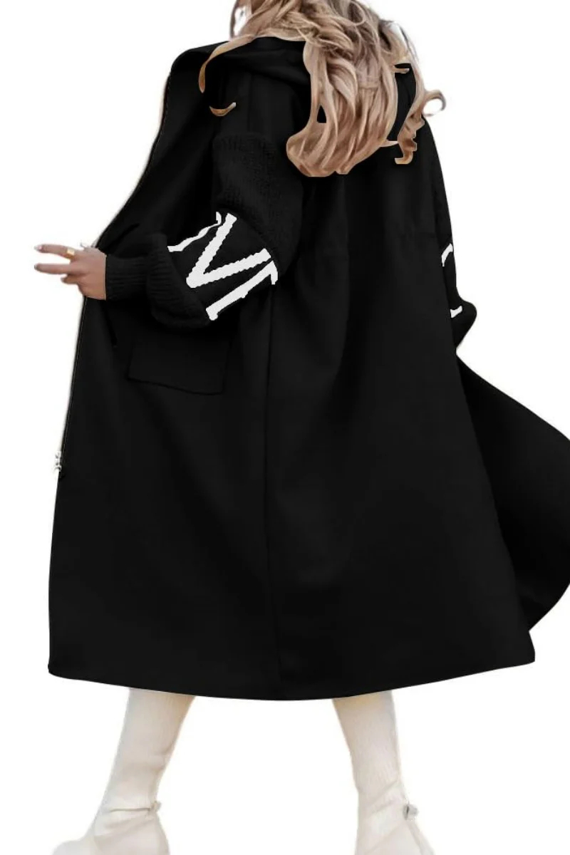 Women's wool knitted jacket with sleeves