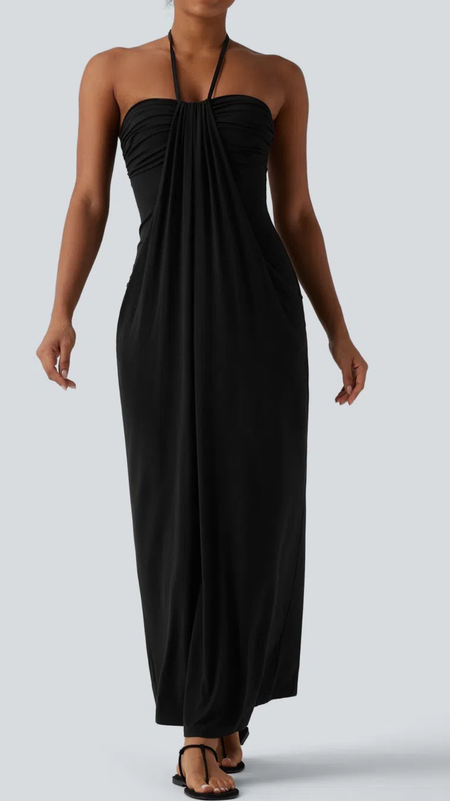 Women's Halter-Neck Backless Maxi Dress