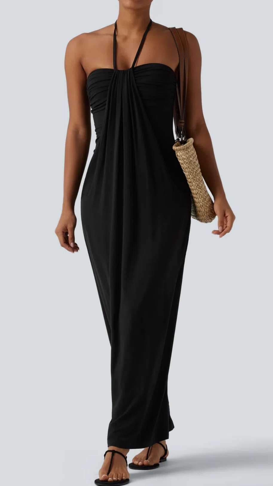 Women's Halter-Neck Backless Maxi Dress
