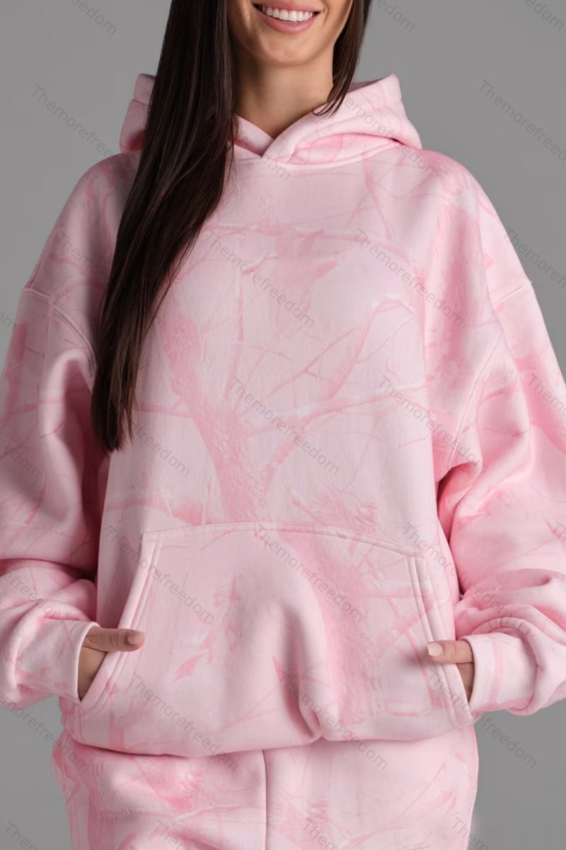 Couple's matching casual printed sweatshirt set