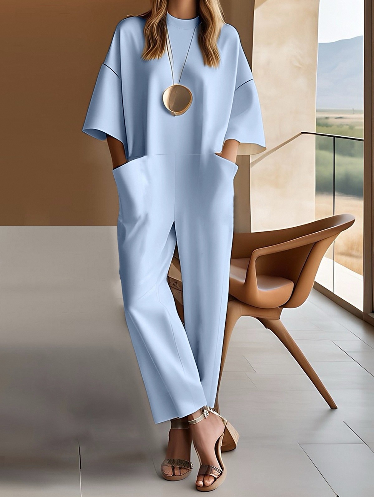 ⏰ LAST DAY SAVE 50%🔥Women's fashionable printed loose-fitting jumpsuit