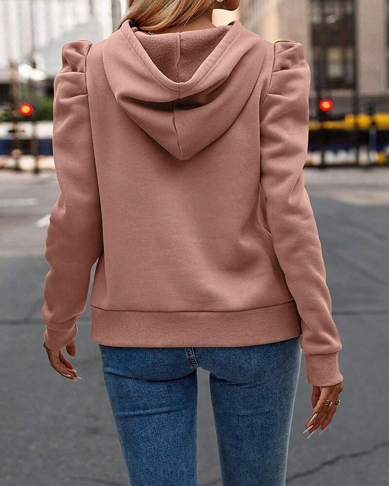 Women's Pullover Hoodie Sweatshirt Plain Casual Long Sleeve Hooded Regular Tops Dailywear