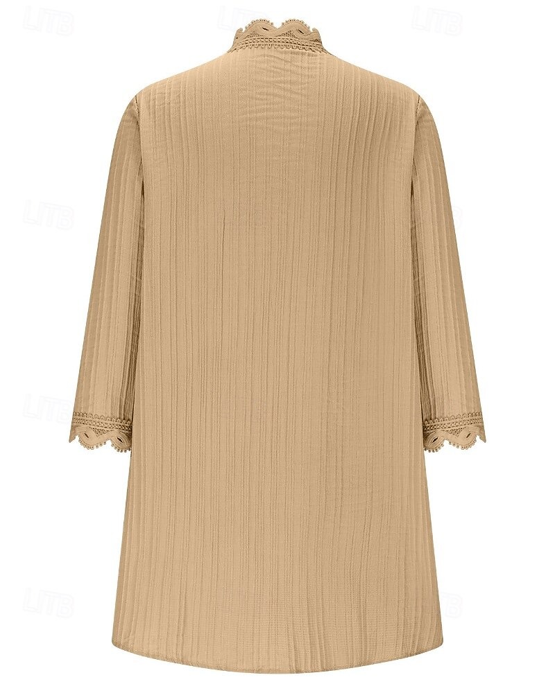 Women's Sweater Cardigan Streetwear Casual Solid Color V Neck Knitted 3/4 Length Sleeve Regular Tops Knit Holiday Going out Weekend Wine Red Black Spring Fall