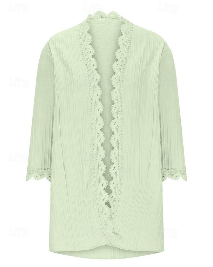 Women's Sweater Cardigan Streetwear Casual Solid Color V Neck Knitted 3/4 Length Sleeve Regular Tops Knit Holiday Going out Weekend Wine Red Black Spring Fall