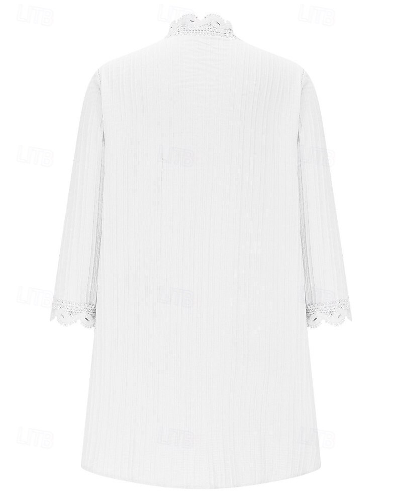 Women's Sweater Cardigan Streetwear Casual Solid Color V Neck Knitted 3/4 Length Sleeve Regular Tops Knit Holiday Going out Weekend Wine Red Black Spring Fall