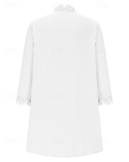 Women's Sweater Cardigan Streetwear Casual Solid Color V Neck Knitted 3/4 Length Sleeve Regular Tops Knit Holiday Going out Weekend Wine Red Black Spring Fall