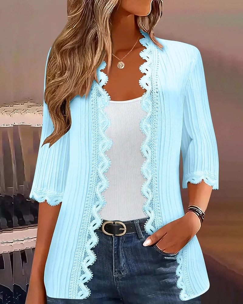 Women's Sweater Cardigan Streetwear Casual Solid Color V Neck Knitted 3/4 Length Sleeve Regular Tops Knit Holiday Going out Weekend Wine Red Black Spring Fall