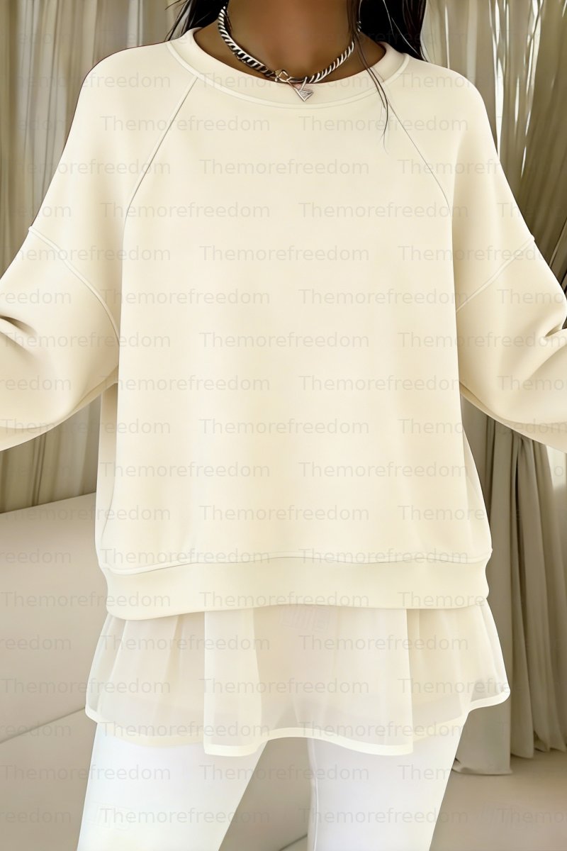 Women's sweatshirt with layered design, comfortable and casual (pre-order item)