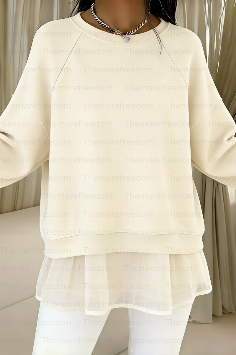 Women's sweatshirt with layered design, comfortable and casual (pre-order item)