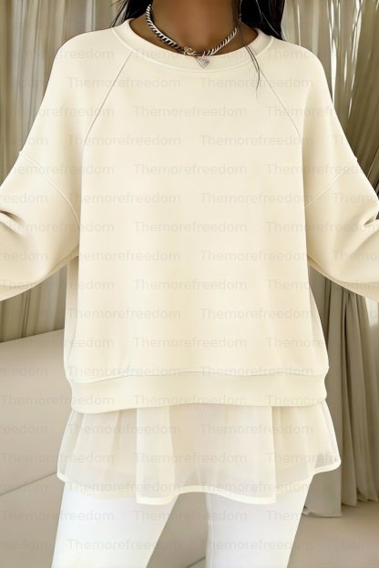Women's sweatshirt with layered design, comfortable and casual (pre-order item)
