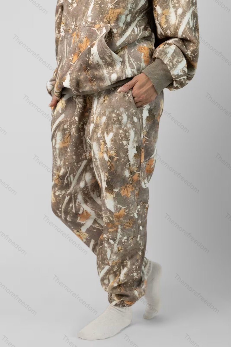 Couple's matching casual printed sweatshirt set