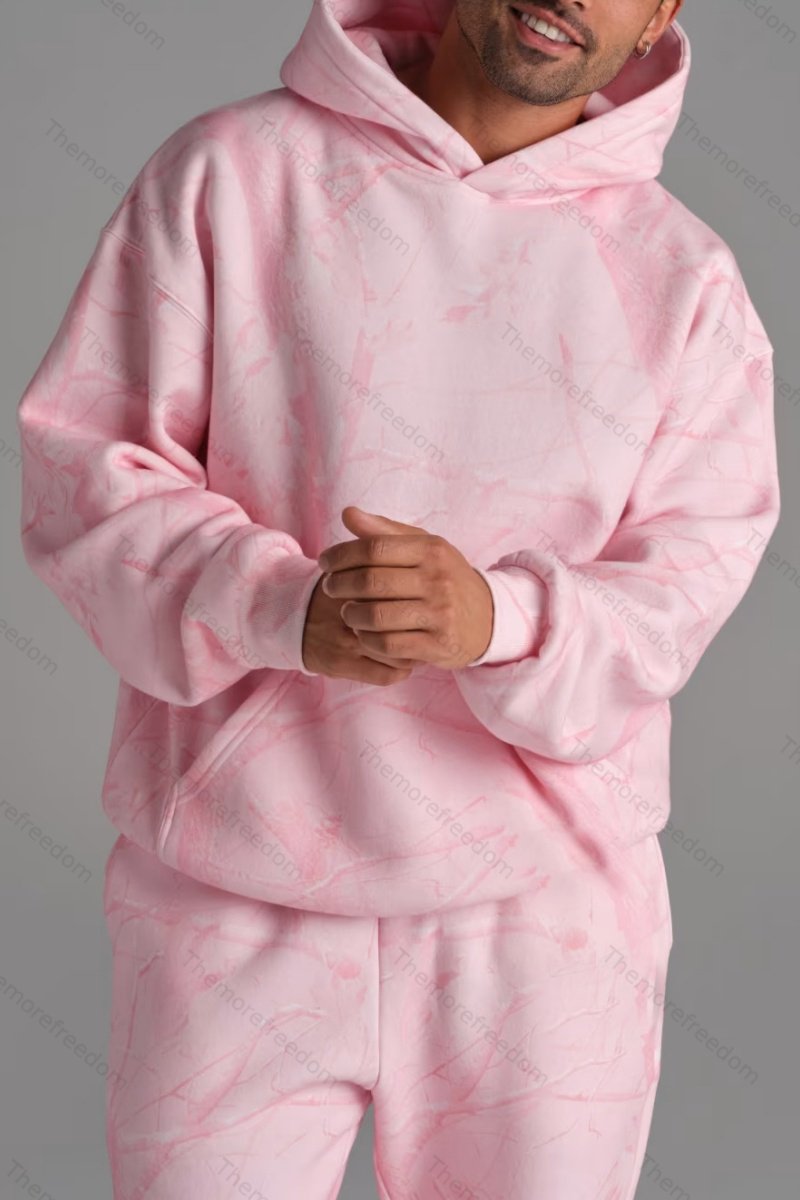 Couple's matching casual printed sweatshirt set