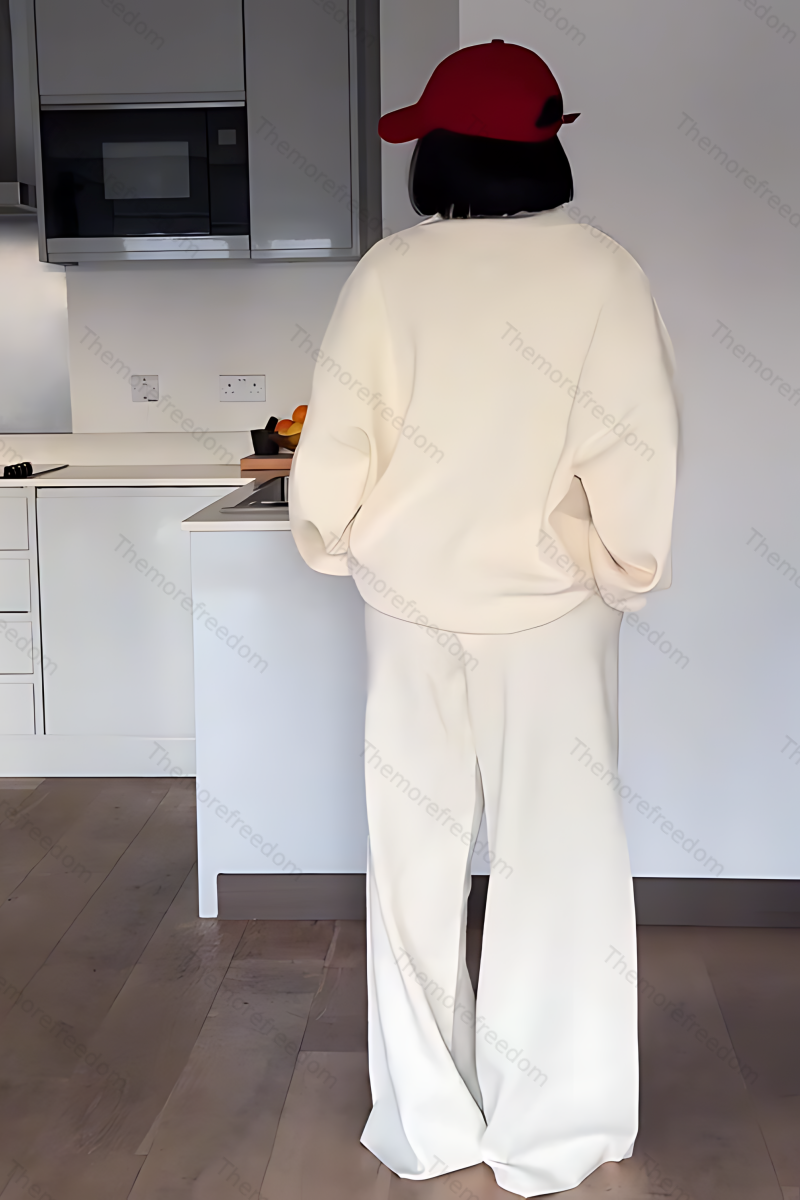 Women's cardigan jacket wide-leg pants and casual suit set