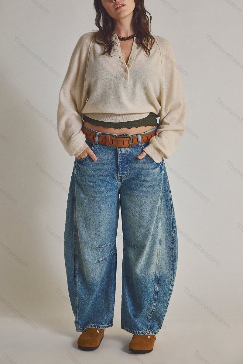 Retro banana-shaped harem jeans for women loose-fitting slimming casual dad-style carrot-leg trousers