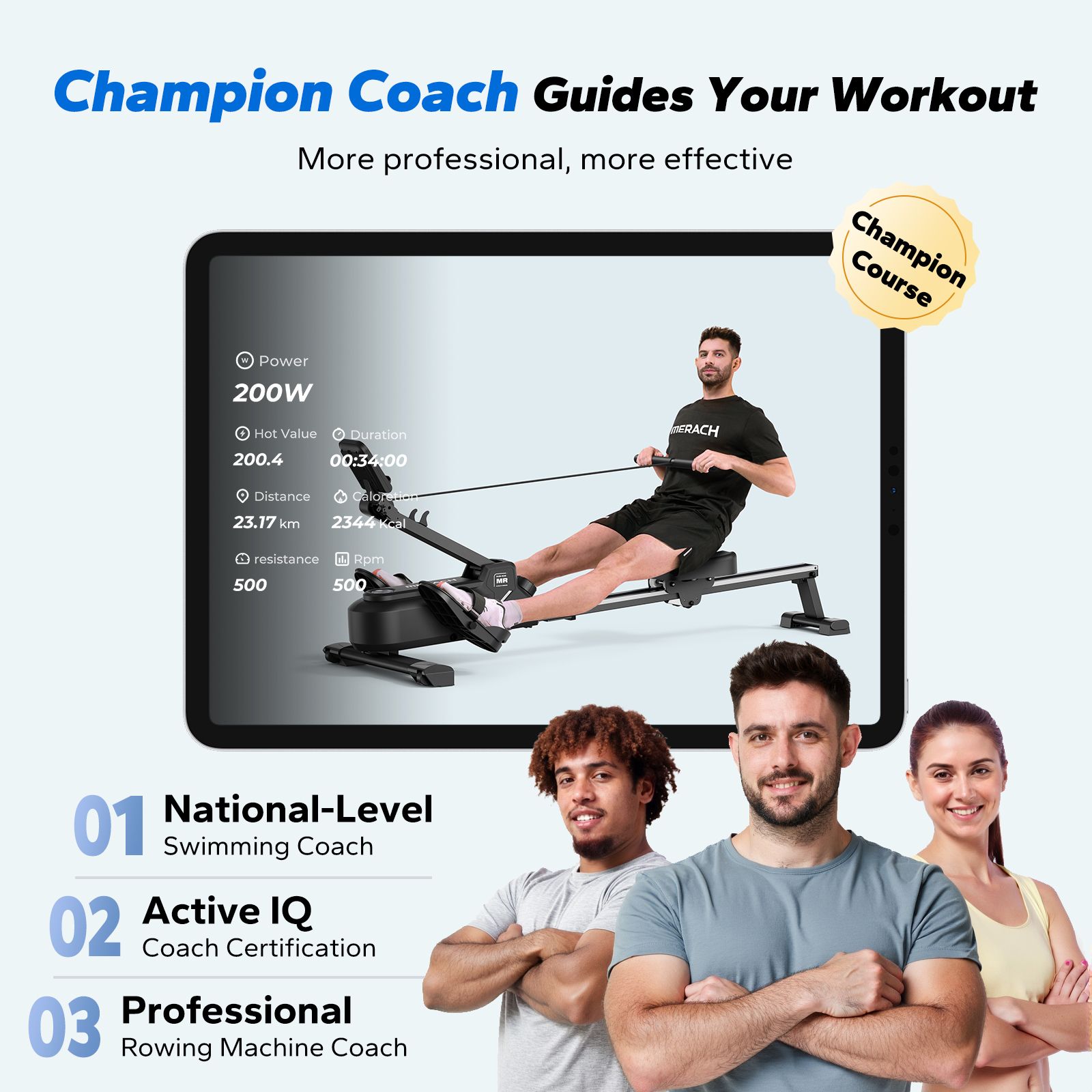 MERACH Magnetic Resistance Rowing Machine with 16 Levels, Silent Operation, High Load Capacity, Bluetooth App Support for Full-Body Home Fitness & Weight Loss